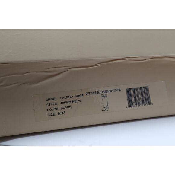 Michael Kors Black Faux Suede Calista Wedge Boots Size 8.5M Winter Knee Height - Picture 7 of 11